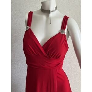 Vintage Y2K Dress Ruby Rox Whimsigoth Red Medium Asymmetric Hem HOCO Formal
